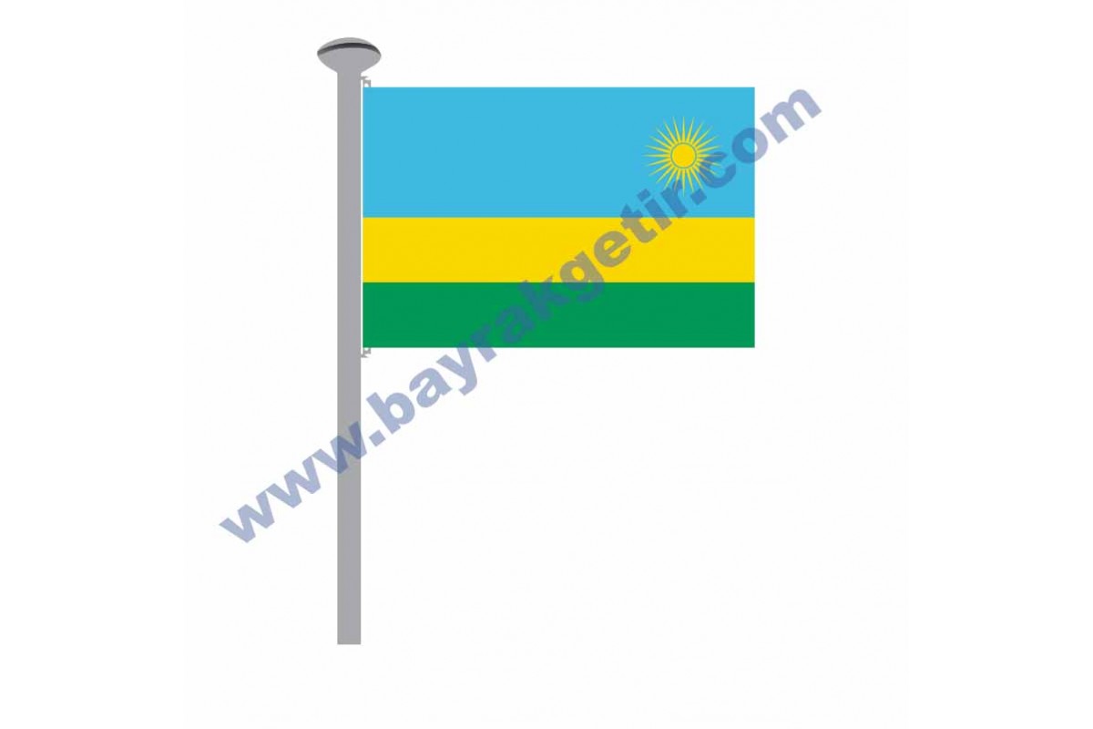 RUANDA GÖNDER BAYRAK 50x75 ( EBAT SEÇİNİZ )